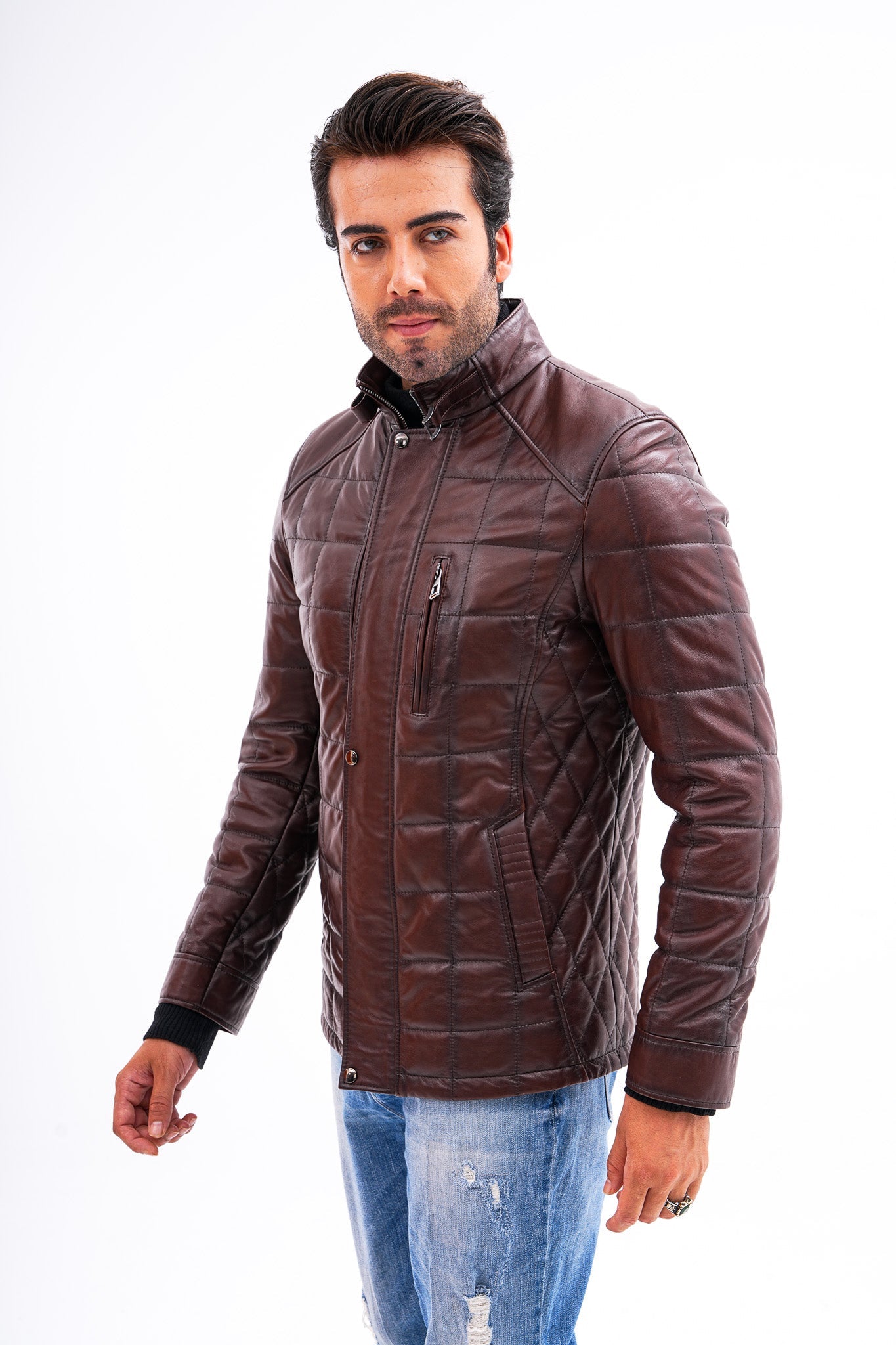 The Modena Quilted Leather Jacket - Vinci Leather
