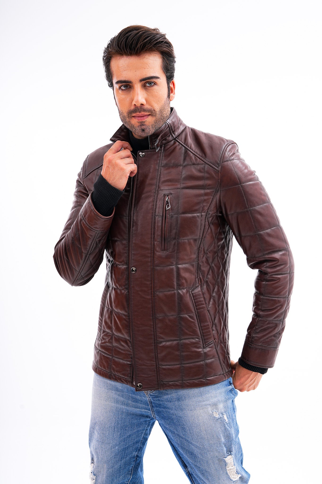 The Modena Quilted Leather Jacket - Vinci Leather
