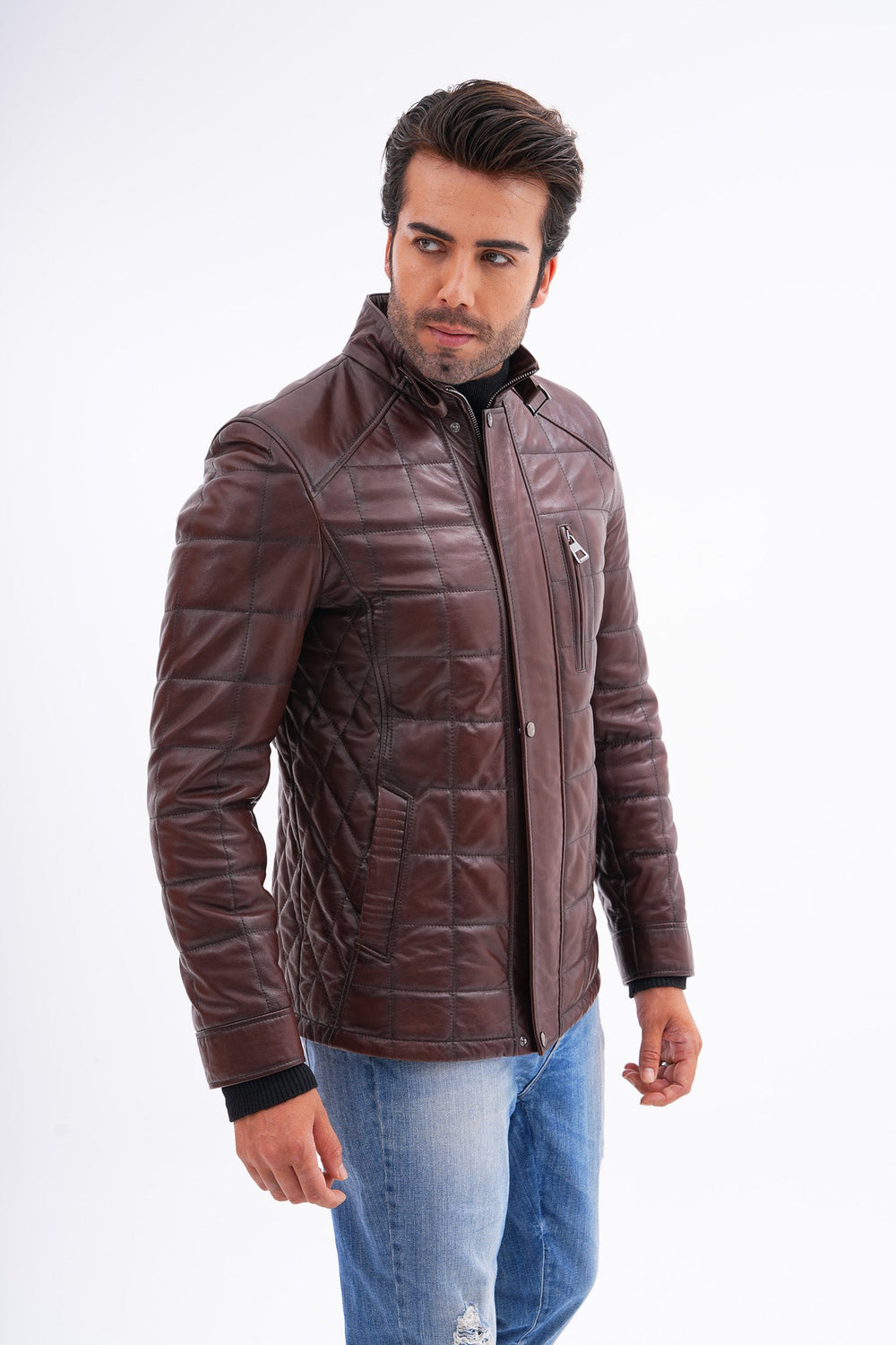 The Modena Quilted Leather Jacket - Vinci Leather