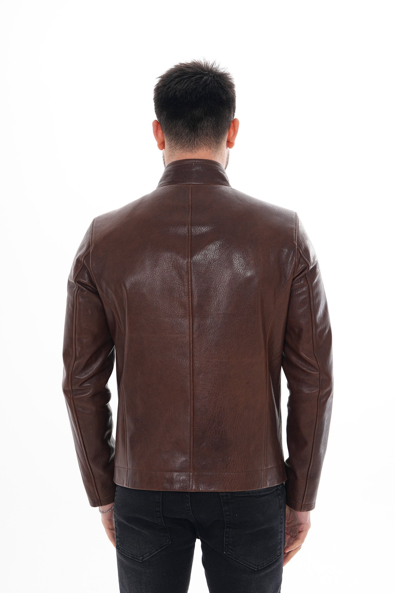 The Marco Brown Leather Jacket - Vinci Leather