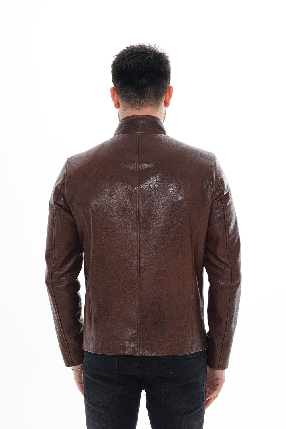 The Marco Brown Leather Jacket - Vinci Leather
