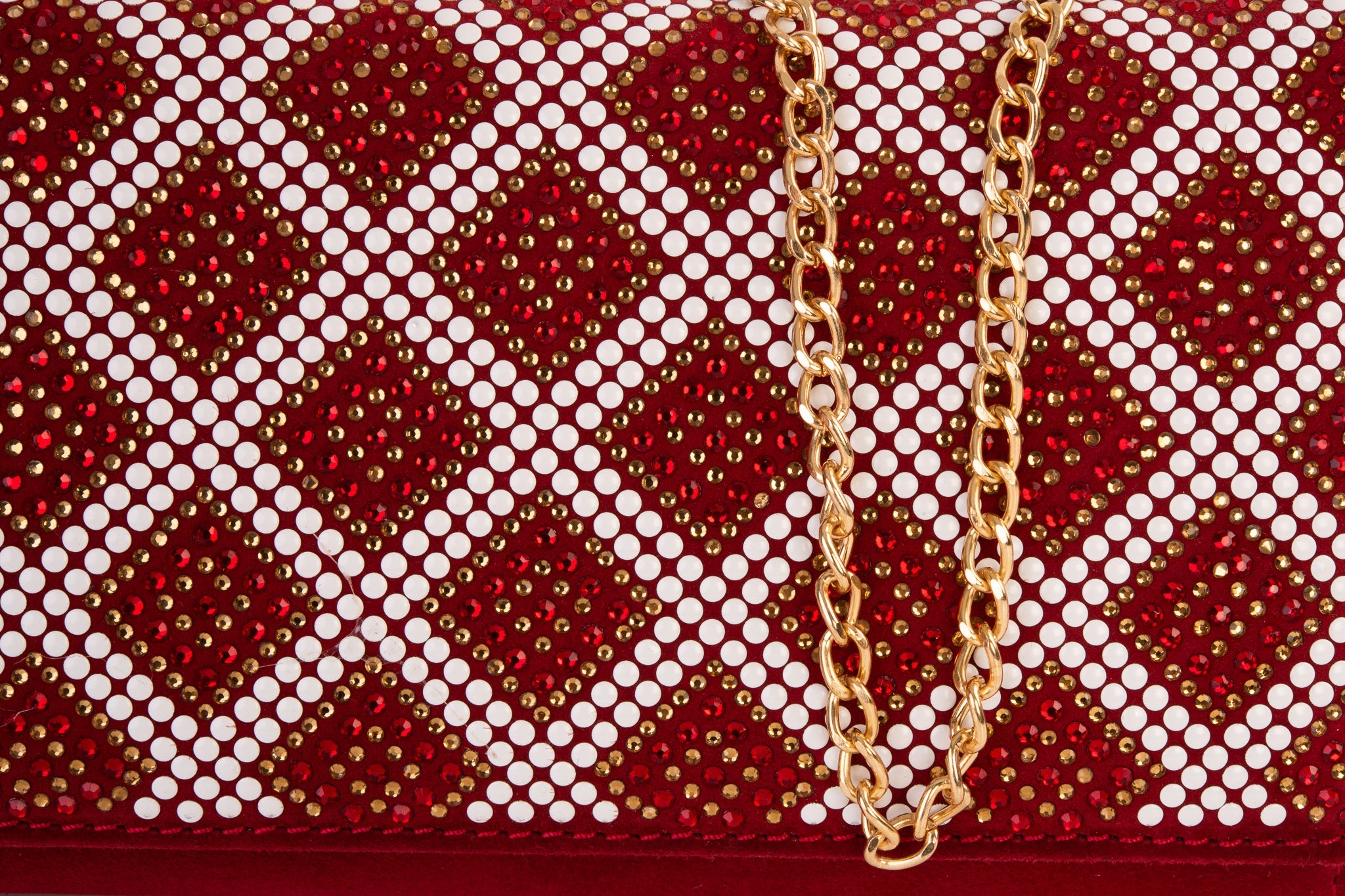 The Nampula Red Glitter Suede Leather Clutch - Vinci Leather