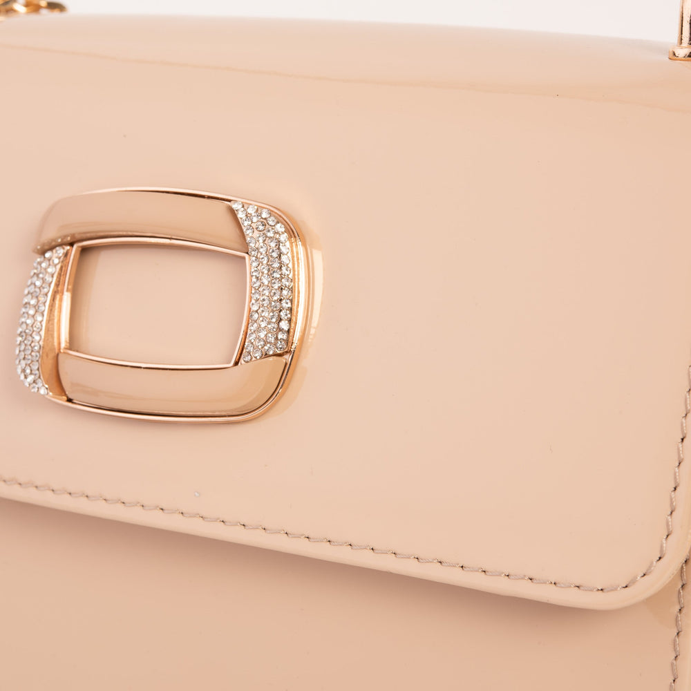 The Ferrara Cream Patent Leather Handbag - Vinci Leather