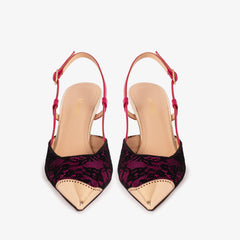 The Bali Fuchsia Leather Slingback Sandal - Vinci Leather