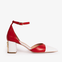 The Noella Red Leather Sandal - Vinci Leather