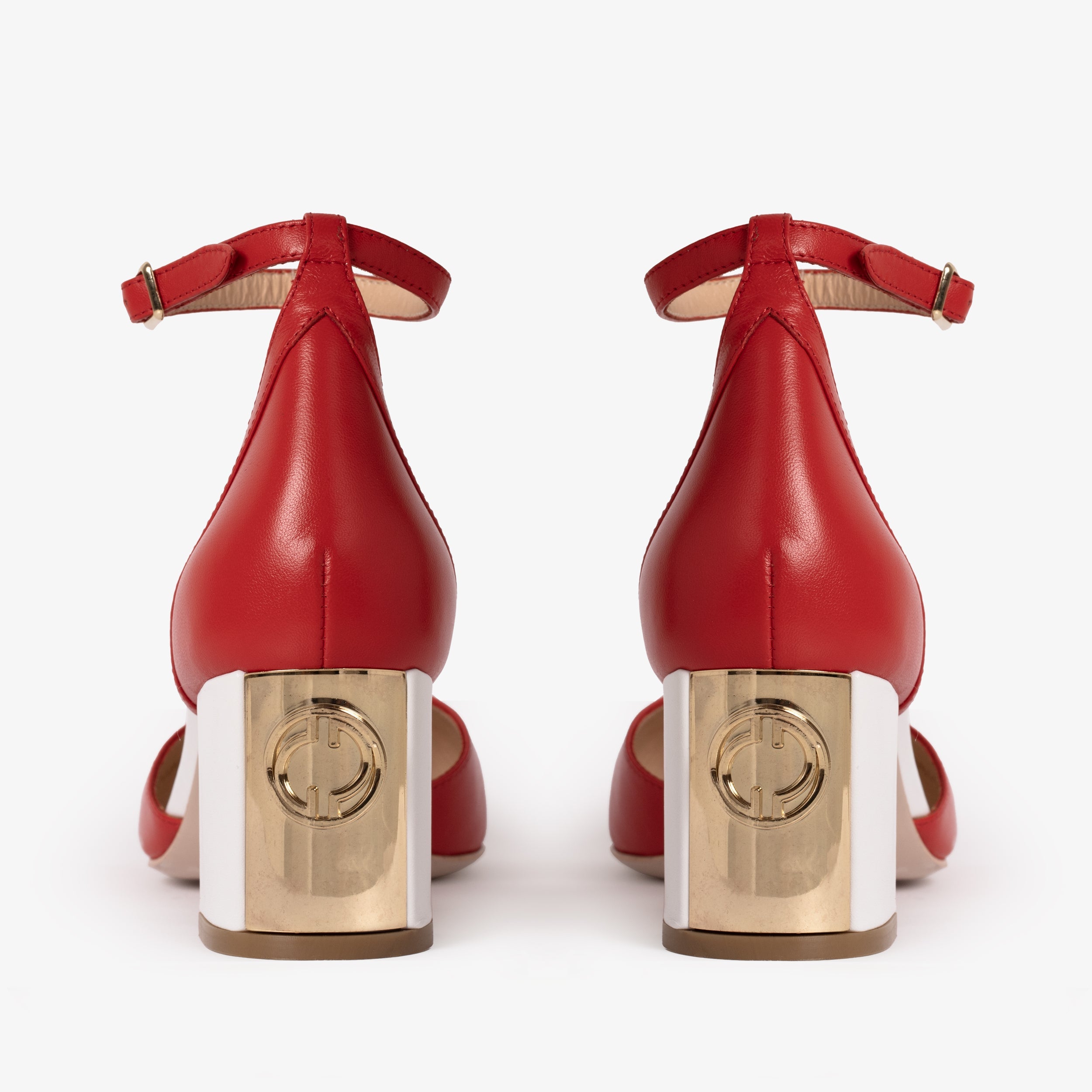 The Noella Red Leather Sandal - Vinci Leather