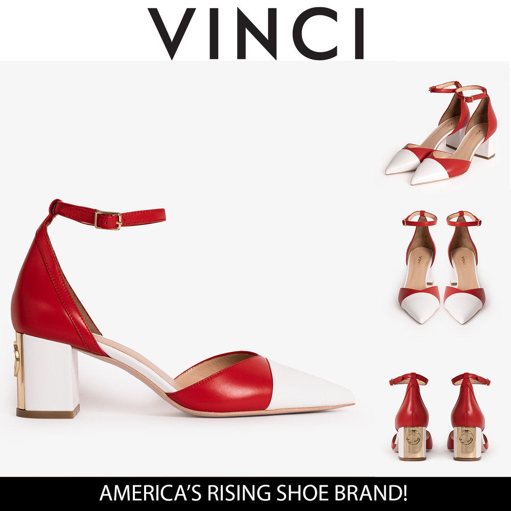 The Noella Red Leather Sandal - Vinci Leather
