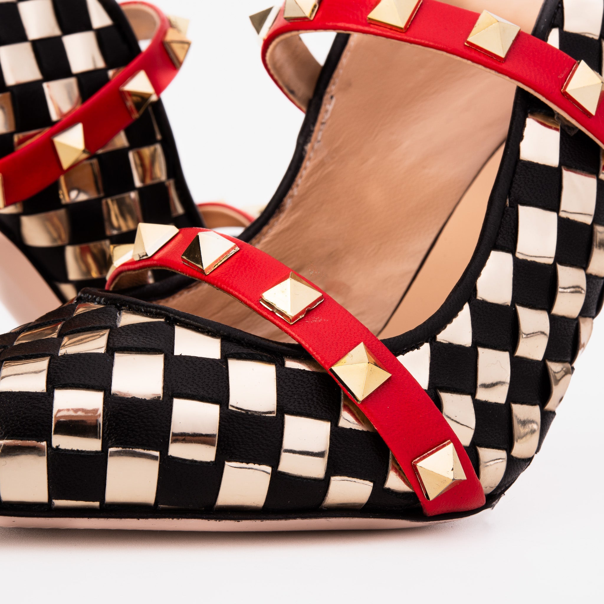 The Dosso Black Handwoven Leather Pointy Toe Sandal - Vinci Leather