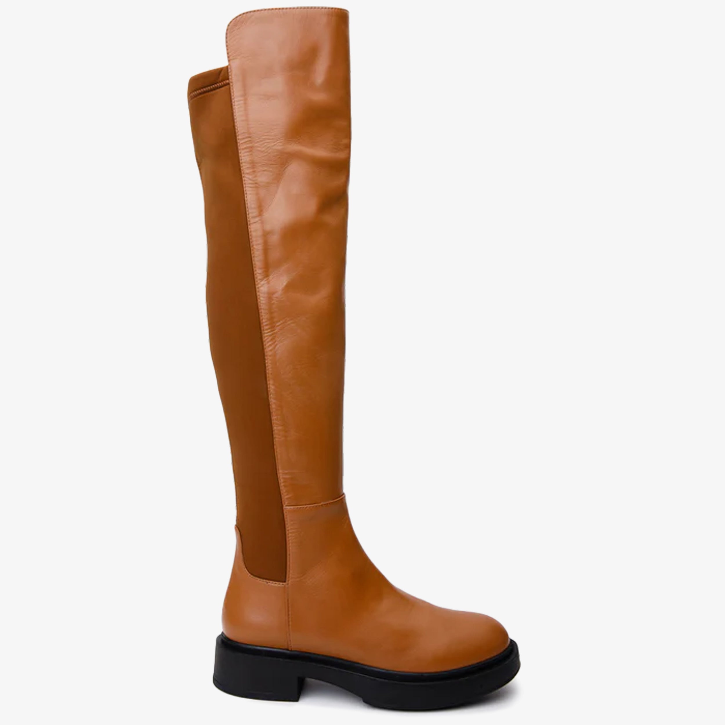 The  Harmony Belle Tan Leather Knee High Boot - Vinci Leather