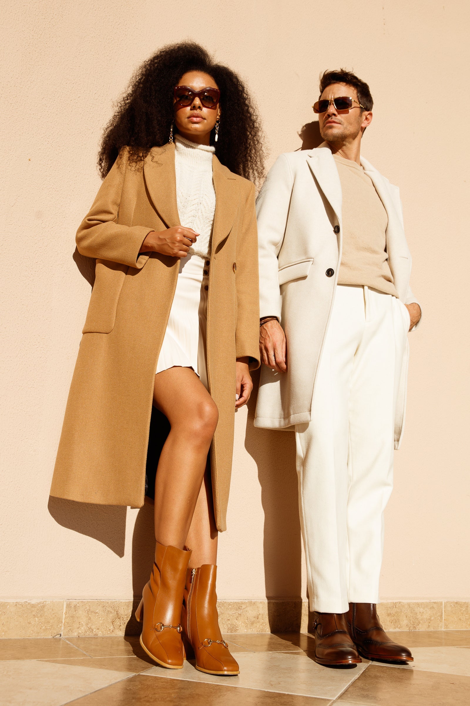 The Bukres Tan Leather Block Heel Mid Calf Boot - Vinci Leather