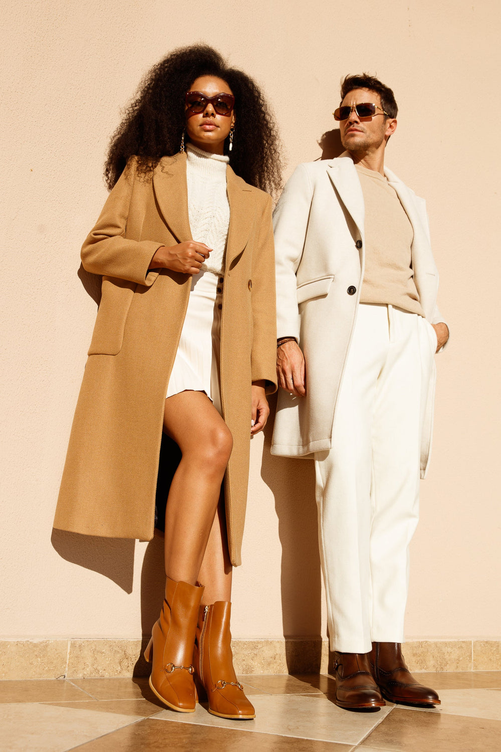 The Bukres Tan Leather Block Heel Mid Calf Boot - Vinci Leather