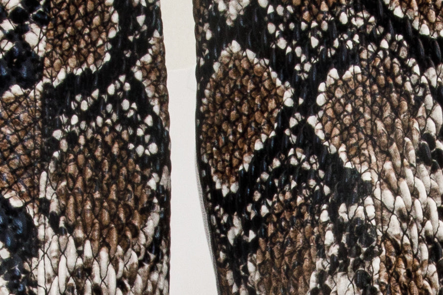 The Moengo Black Leather Leopard Knee High Boot - Vinci Leather