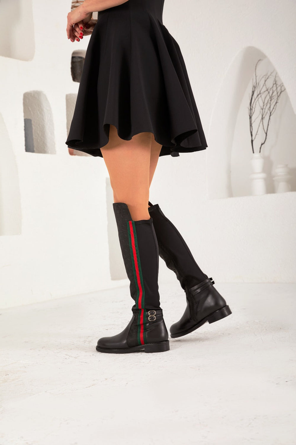 The Gallant Black Leather Knee-High Boot - Vinci Leather