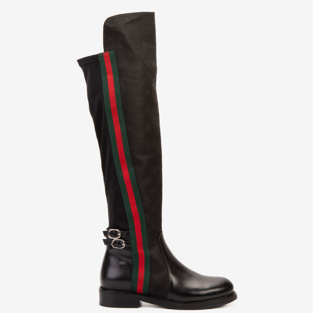 The Gallant Black Leather Knee-High Boot - Vinci Leather