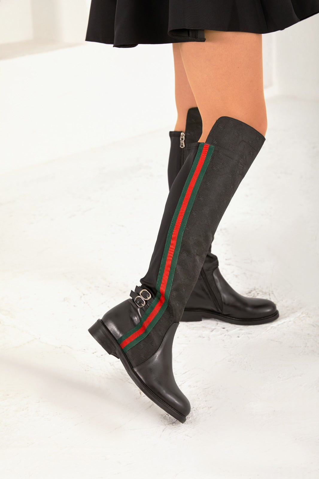 The Gallant Black Leather Knee-High Boot - Vinci Leather