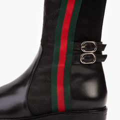 The Gallant Black Leather Knee-High Boot - Vinci Leather