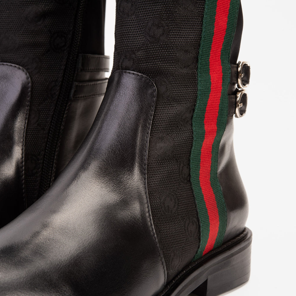 The Gallant Black Leather Knee-High Boot - Vinci Leather