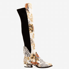 The Perugia Leather Pointy Toe Knee High Boot - Vinci Leather