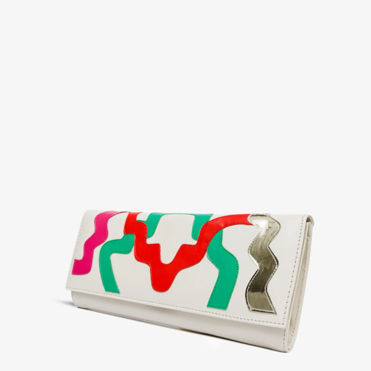 The Tario Cream Leather Clutch - Vinci Leather