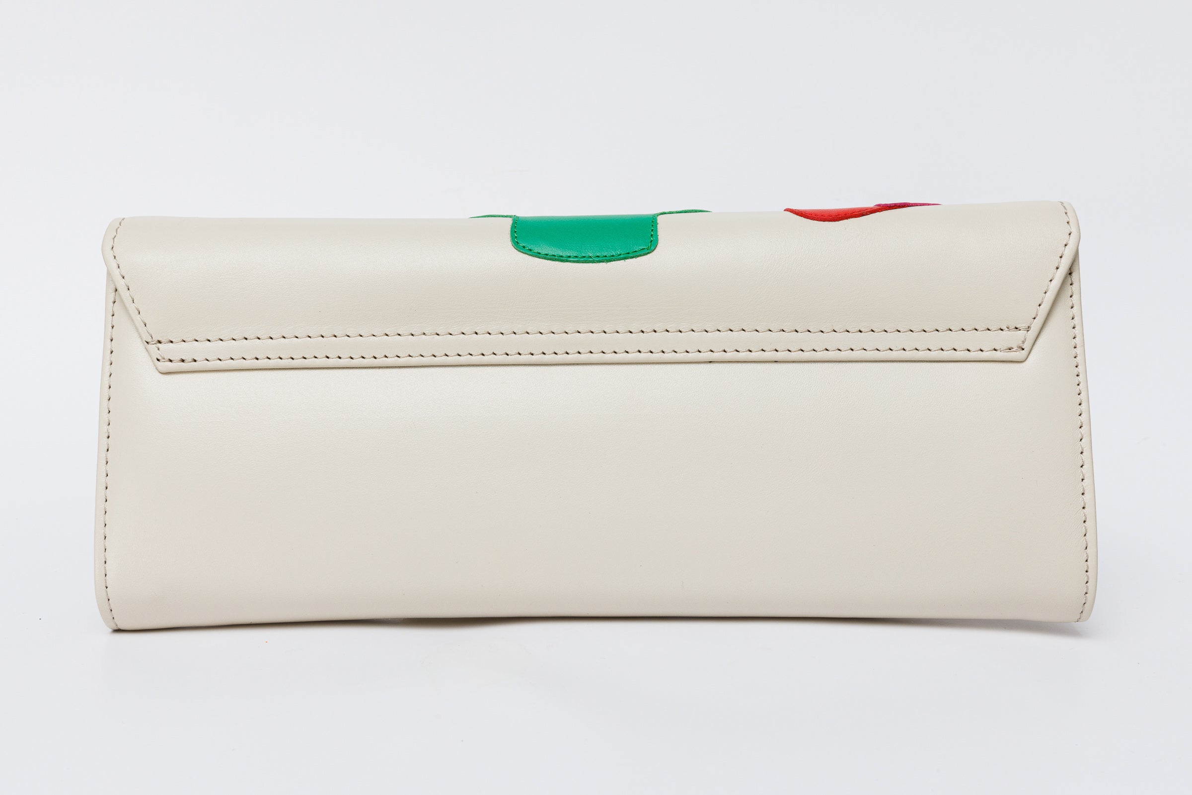 The Tario Cream Leather Clutch - Vinci Leather