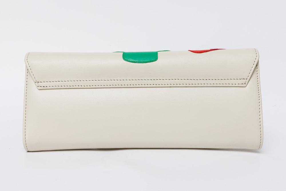 The Tario Cream Leather Clutch - Vinci Leather