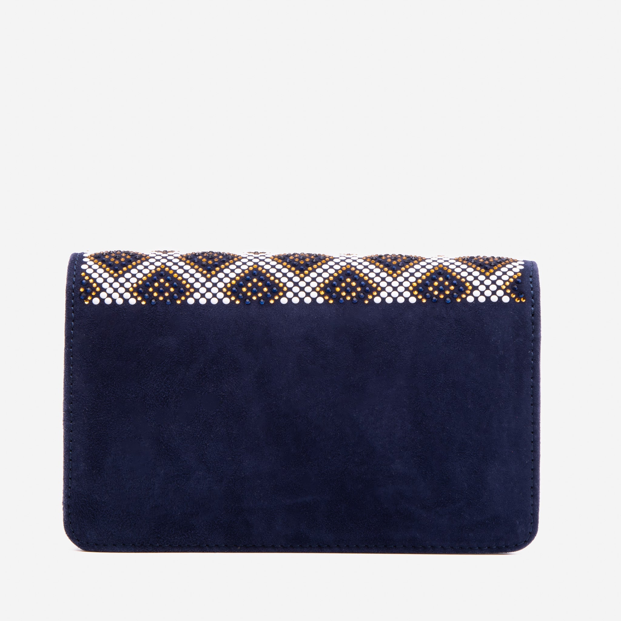 The Nampula Navy Blue Glitter Leather Handbag - Vinci Leather