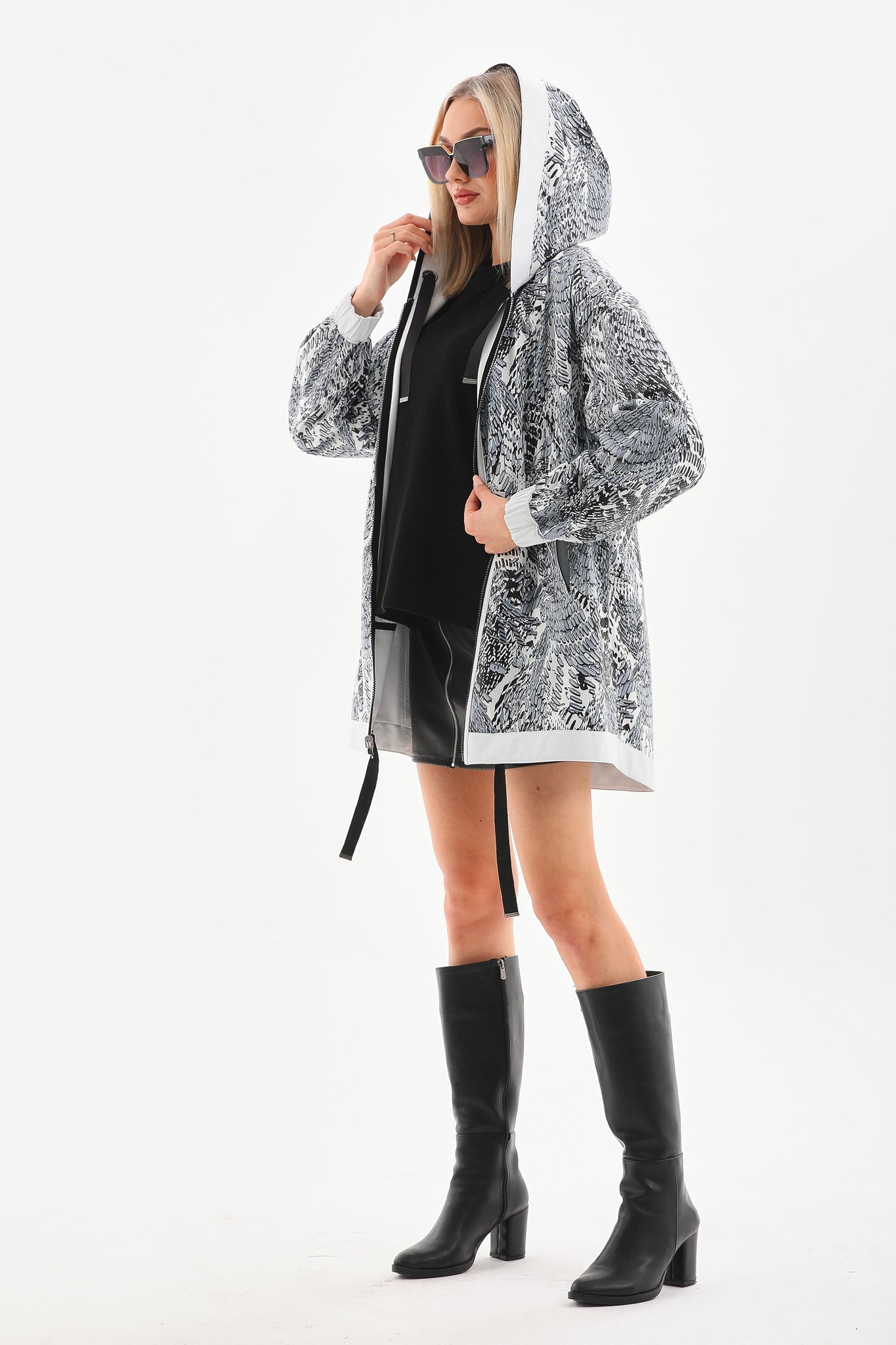 The Vega White Reversible Leather Jacket - Vinci Leather