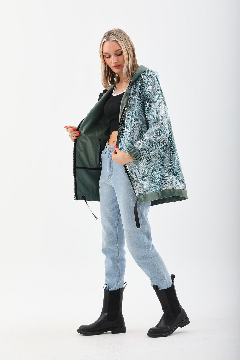 The Sage Olive Green Leather Jacket - Vinci Leather