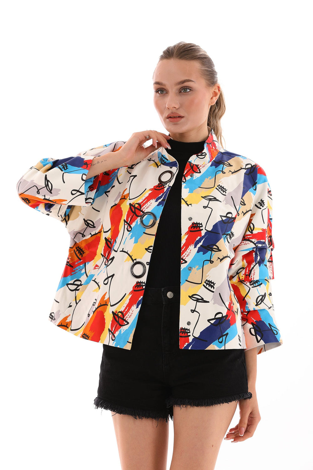 The Odessa Multicolor Leather Jacket - Vinci Leather