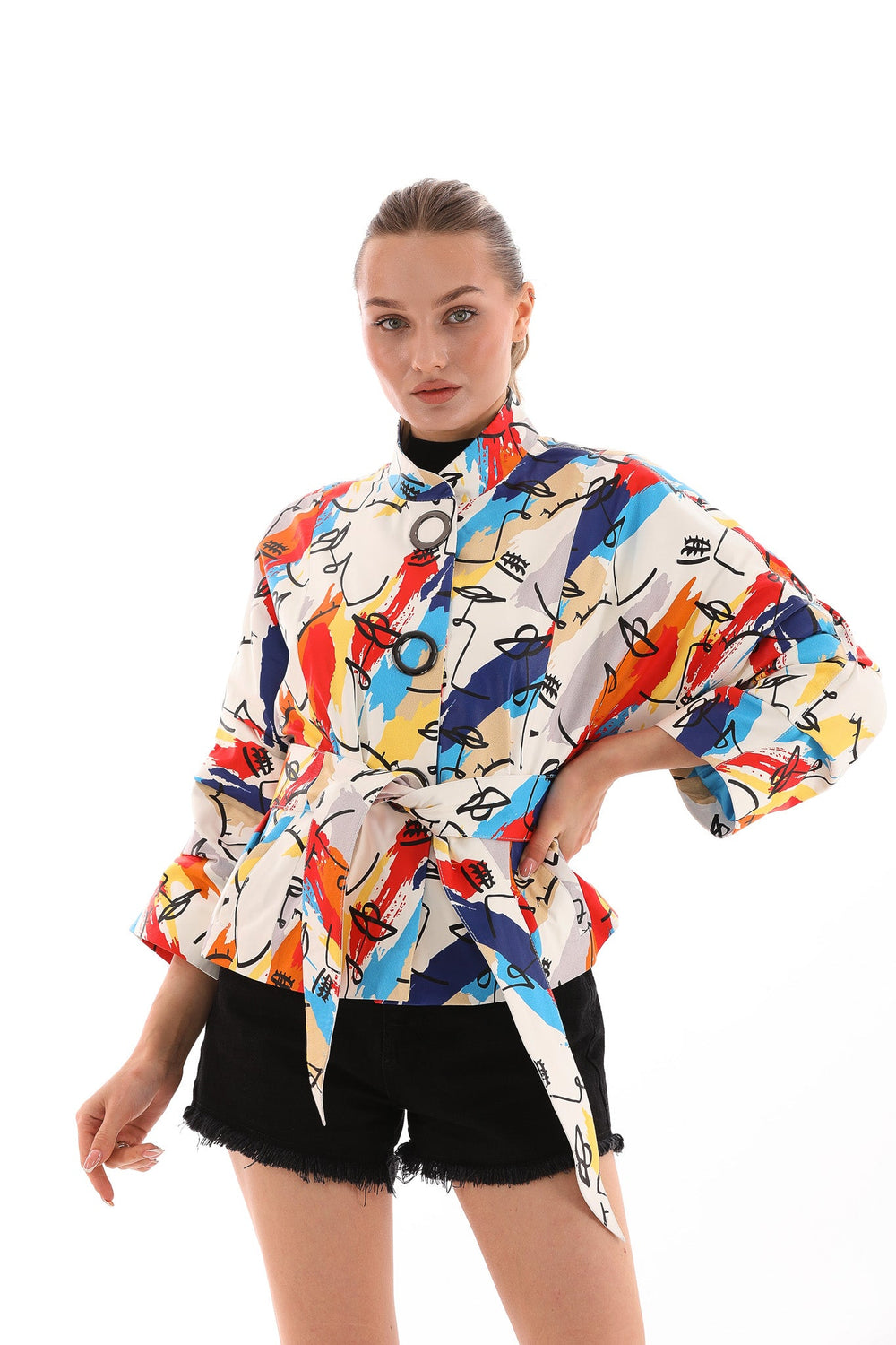 The Odessa Multicolor Leather Jacket - Vinci Leather