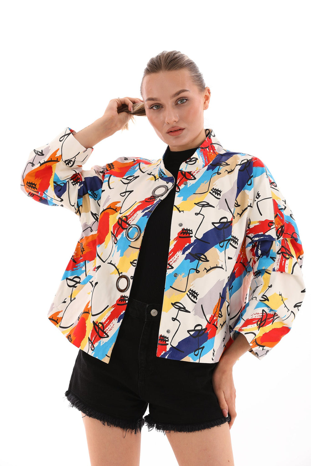 The Odessa Multicolor Leather Jacket - Vinci Leather