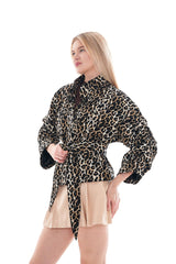 The Odessa Leopard Leather Jacket - Vinci Leather