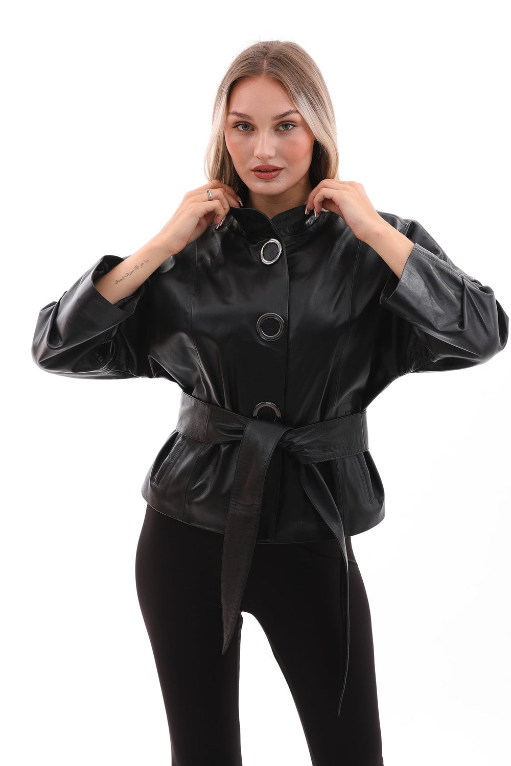 The Odessa Black Leather Jacket - Vinci Leather