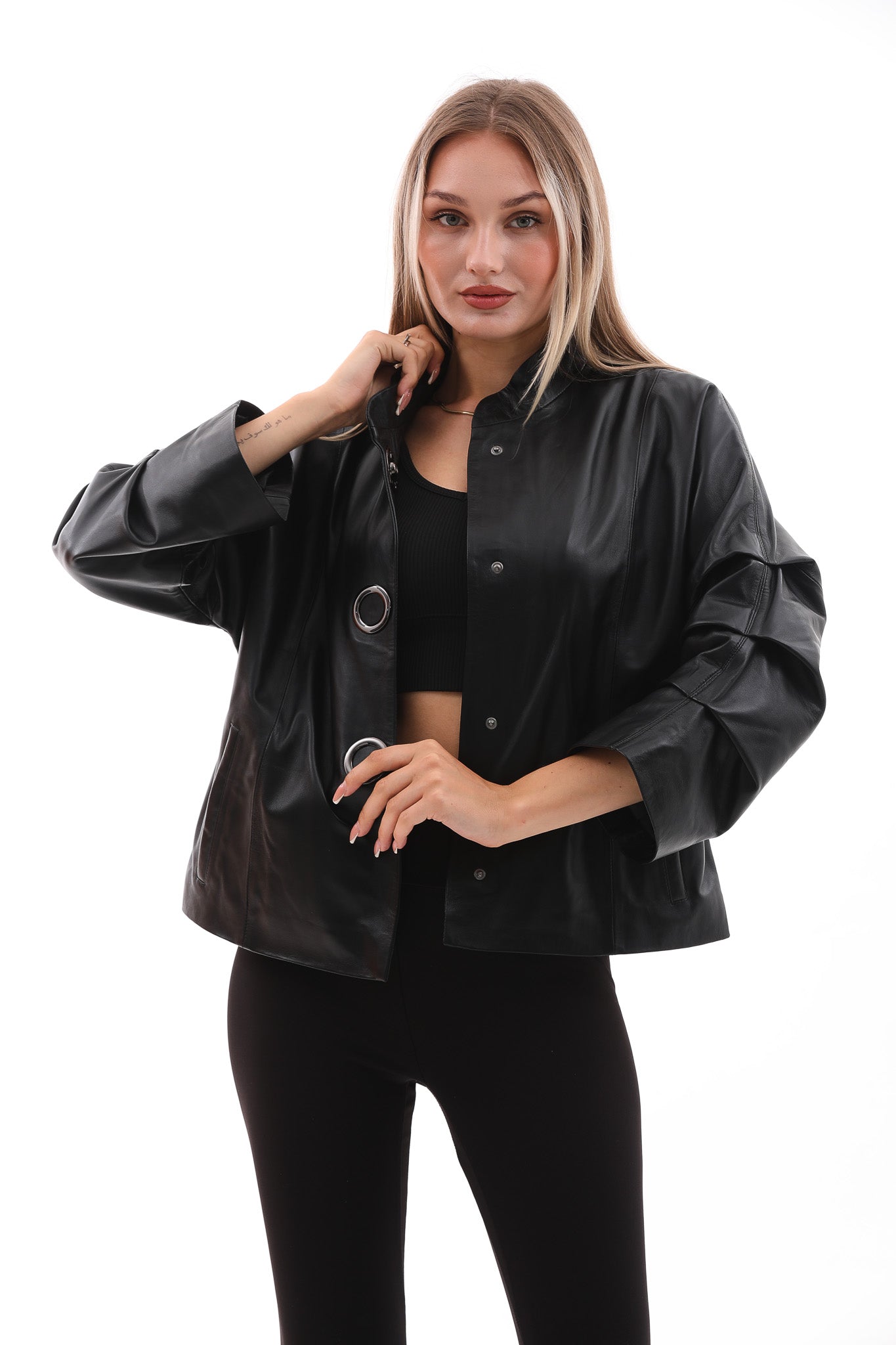 The Odessa Black Leather Jacket - Vinci Leather