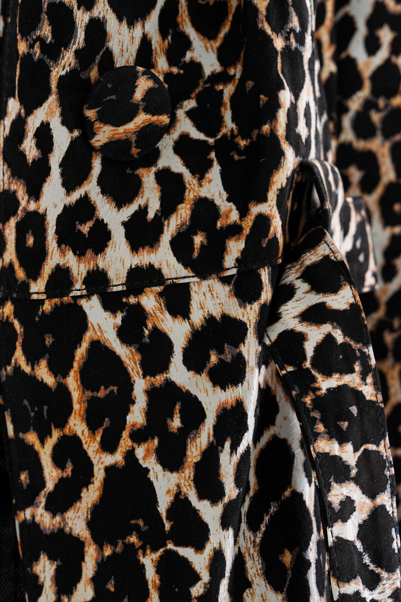 Sienna Abstract Art Leather Jacket – Leopard Edition - Vinci Leather
