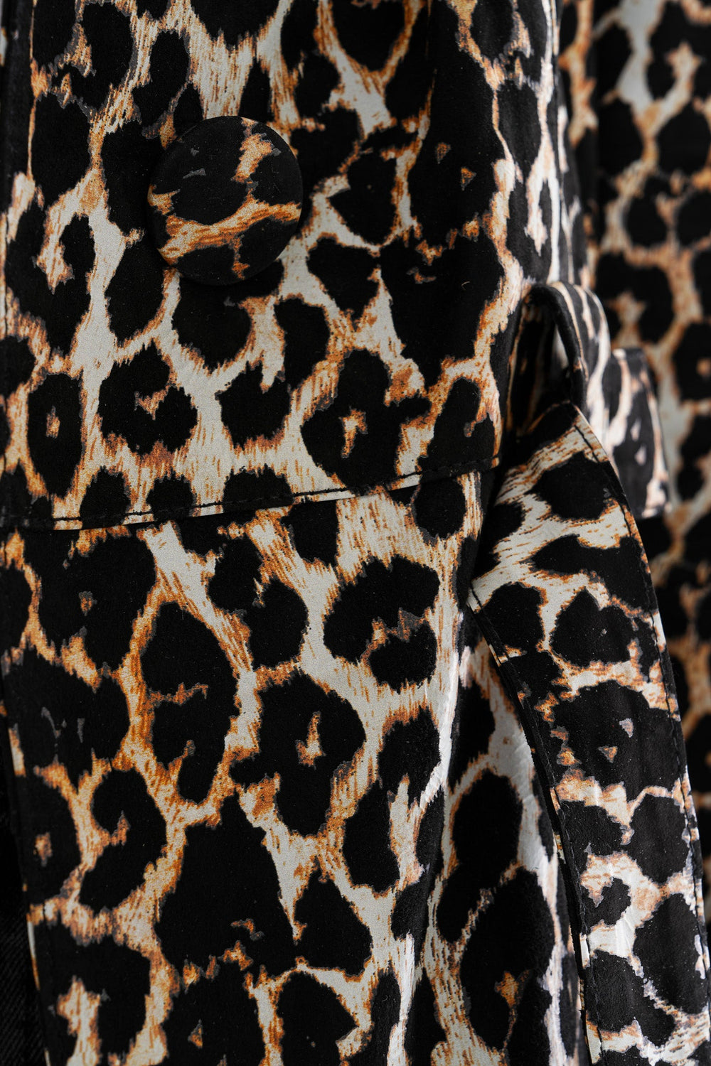 Sienna Abstract Art Leather Jacket – Leopard Edition - Vinci Leather