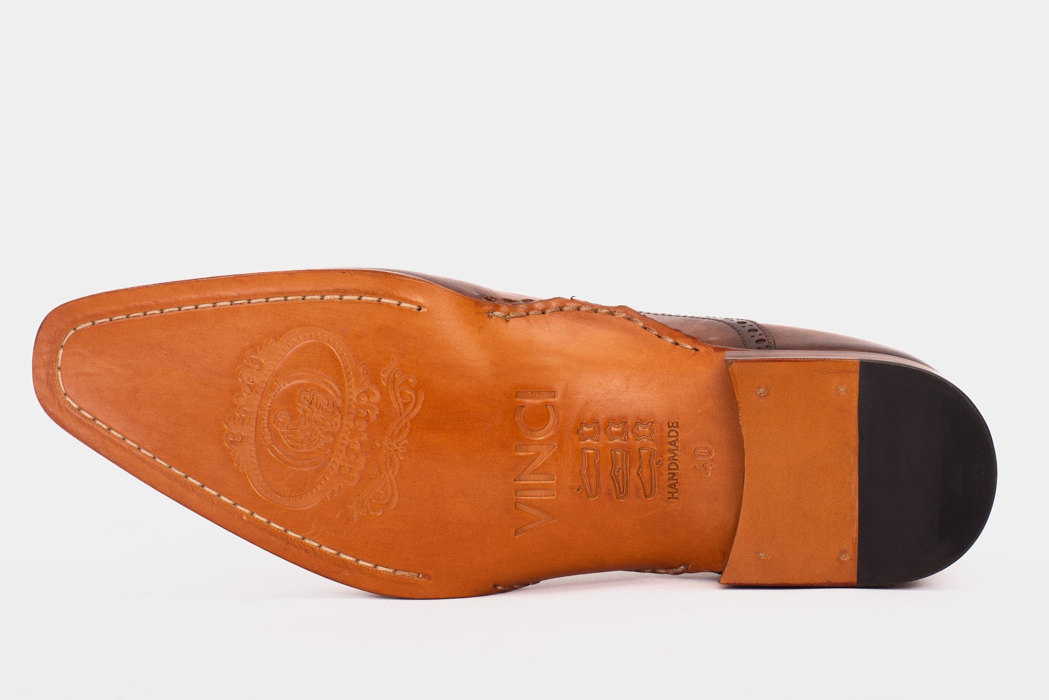 The Royal Hand Craft Brown Wingtip Oxford Shoe - Vinci Leather