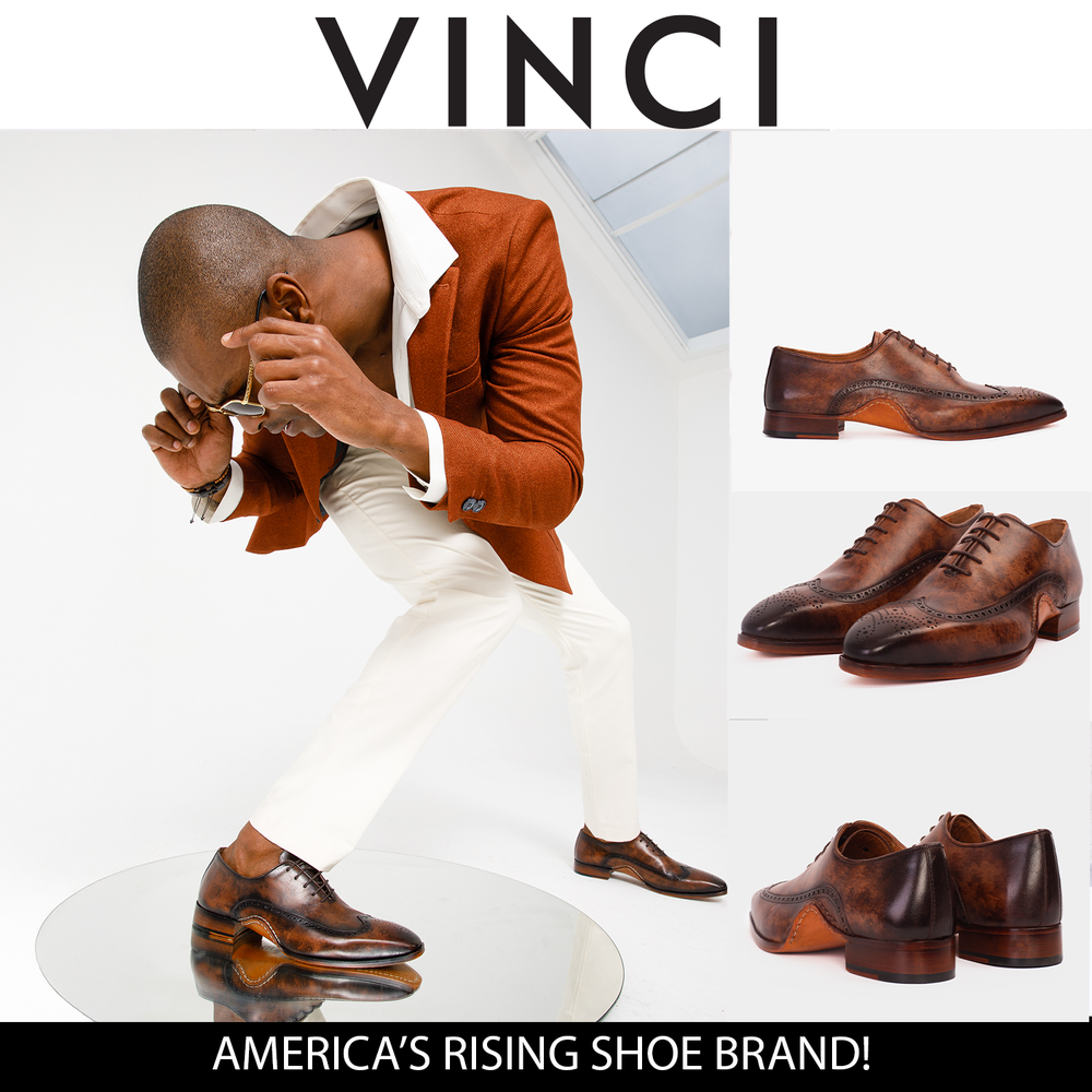 The Royal Hand Craft Brown Wingtip Oxford Shoe - Vinci Leather