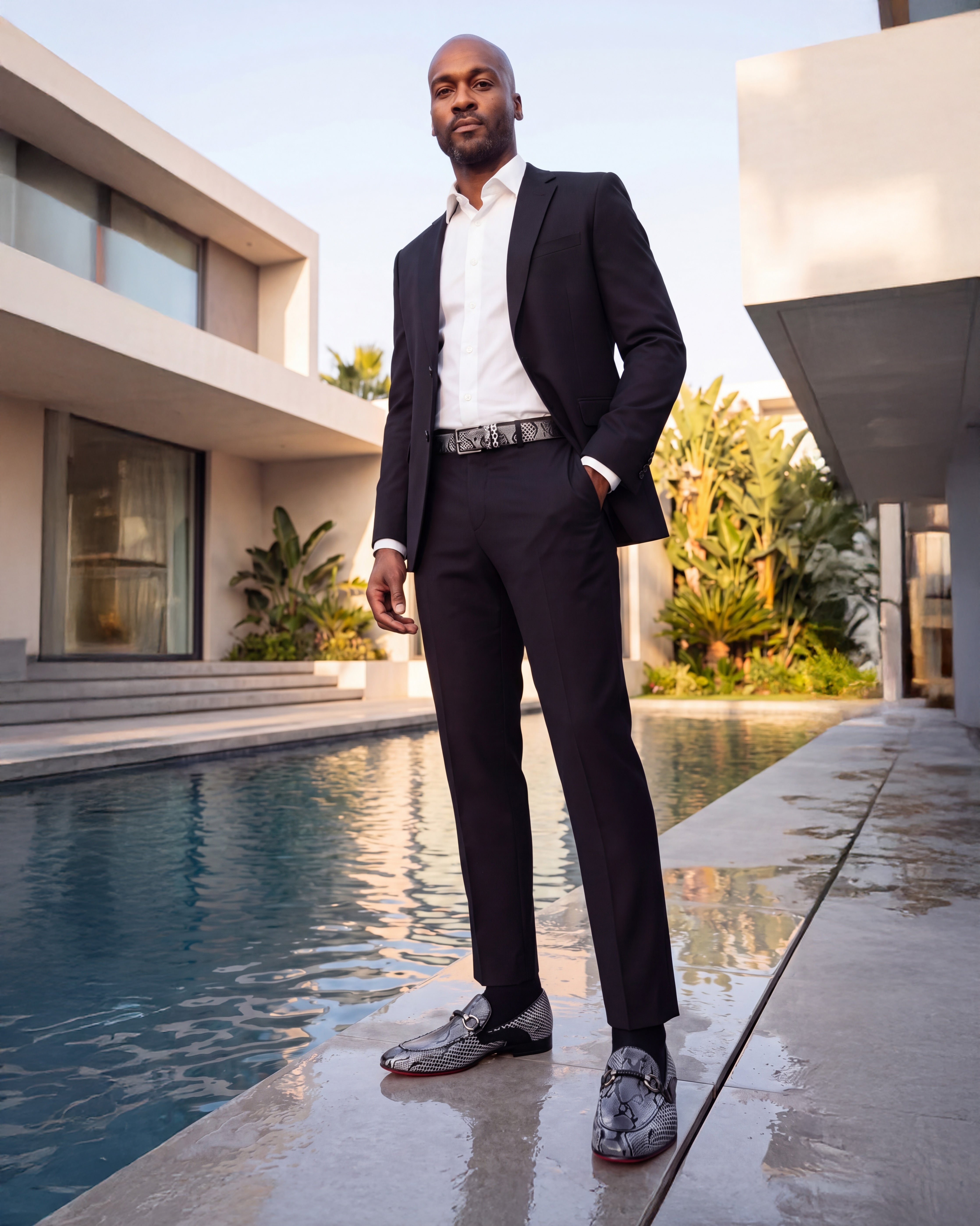 The Milano Black\/White Shoe Bit Loafer  shoe - Vinci Leather
