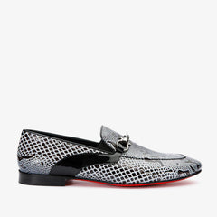 The Milano Black\/White Shoe Bit Loafer  shoe - Vinci Leather
