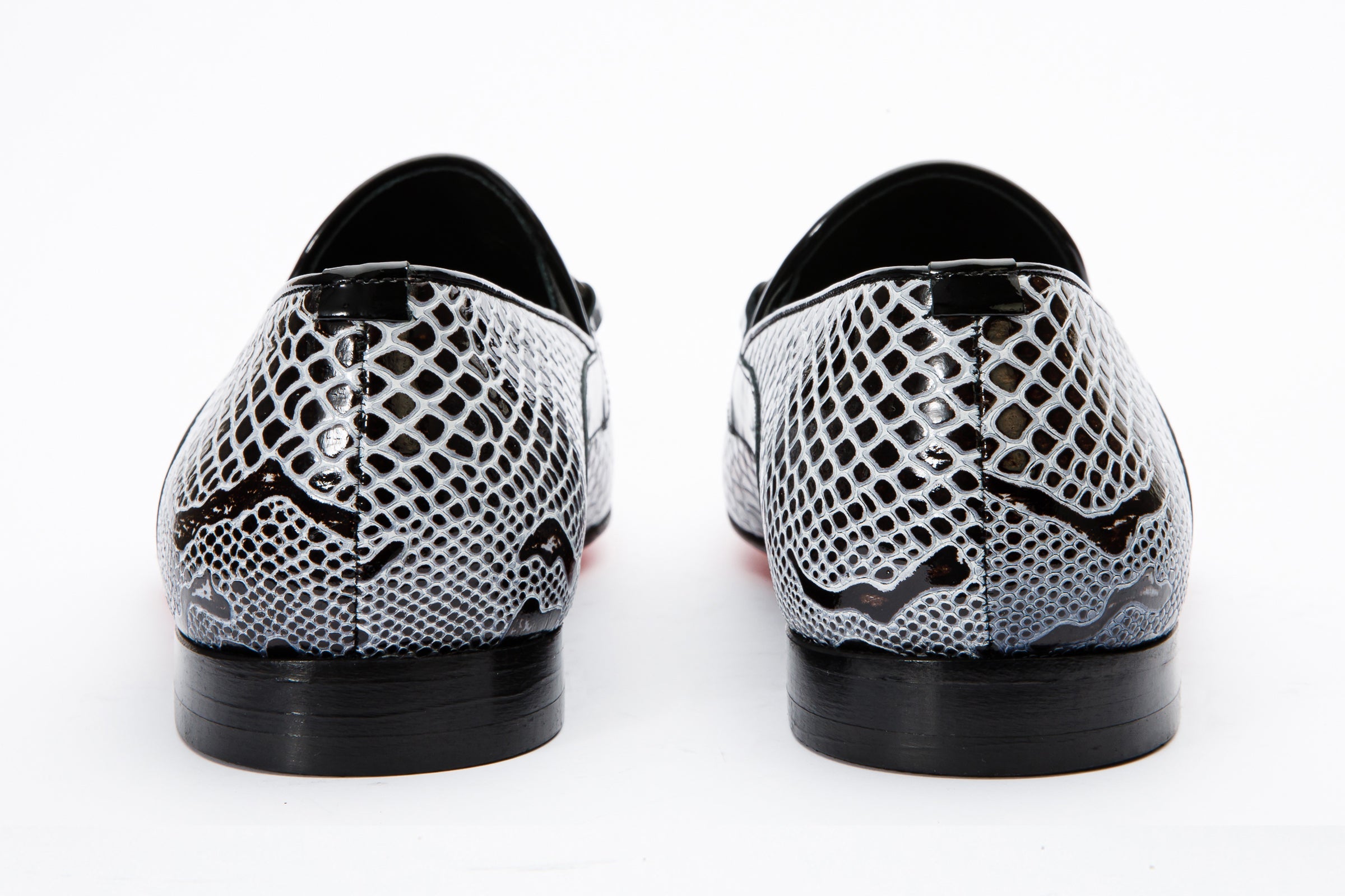 The Milano Black\/White Shoe Bit Loafer  shoe - Vinci Leather