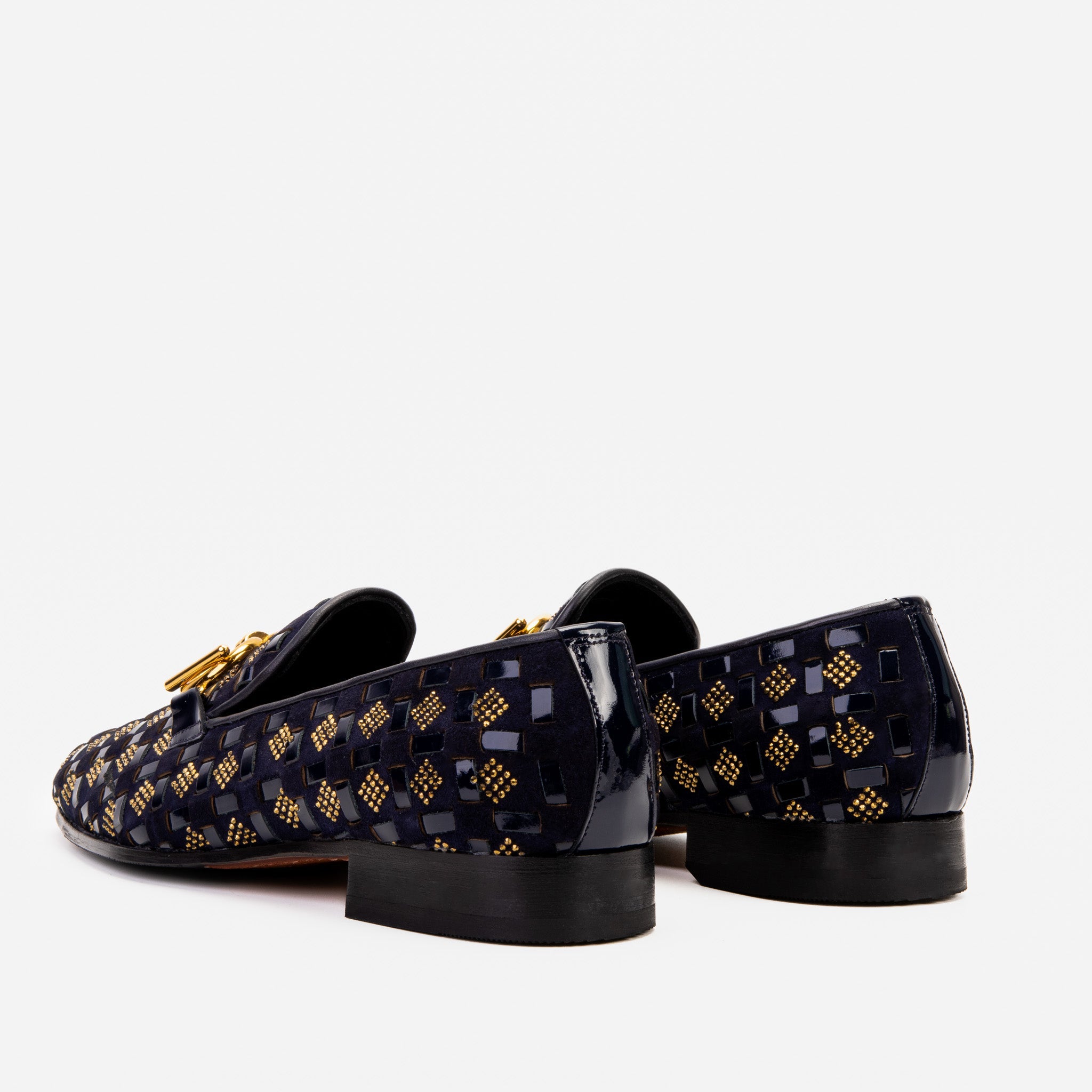 The Vicino Shoe Navy Blue Bit Dress Loafer Shoe - Vinci Leather