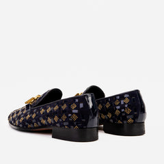 The Vicino Shoe Navy Blue Bit Dress Loafer Shoe - Vinci Leather