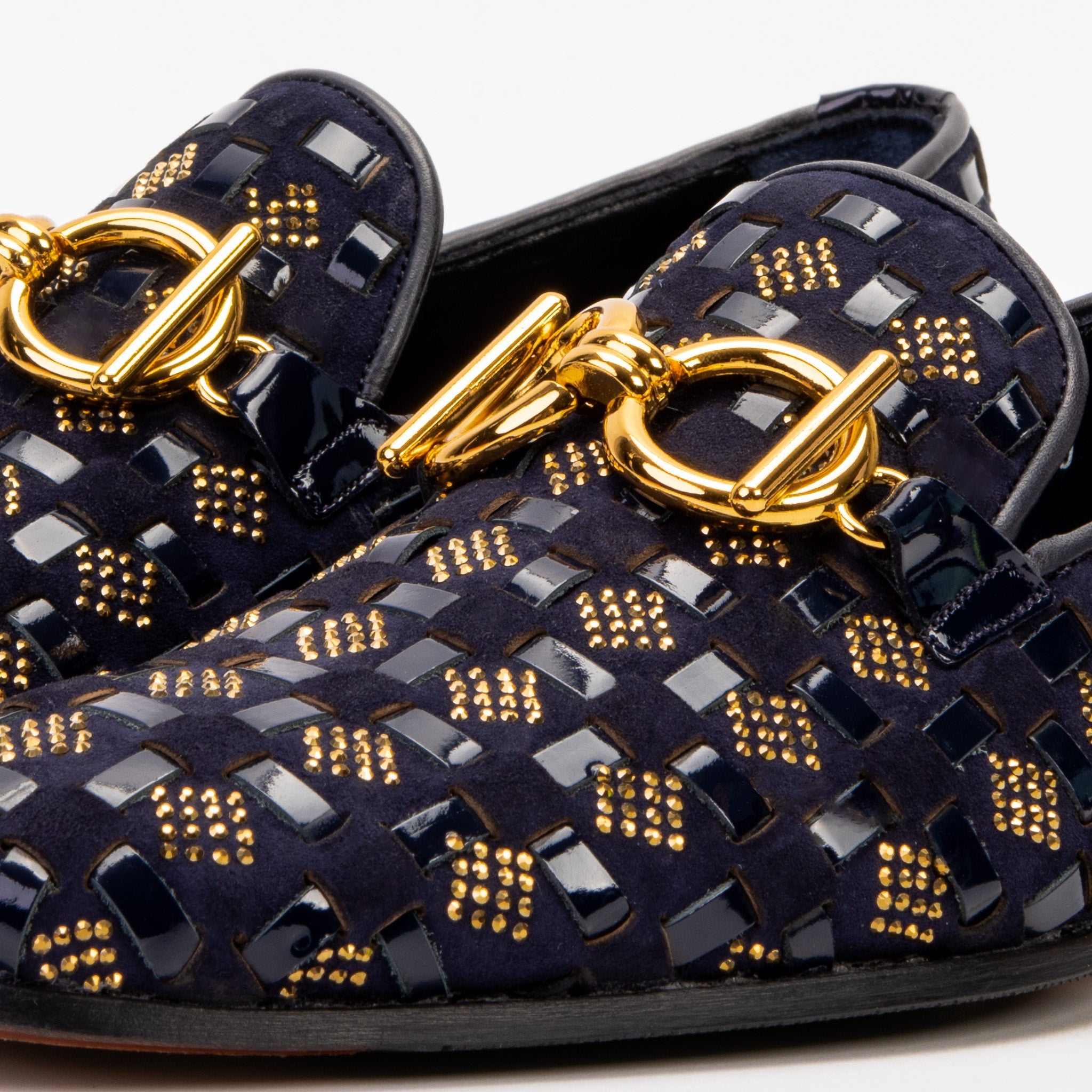 The Vicino Shoe Navy Blue Bit Dress Loafer Shoe - Vinci Leather