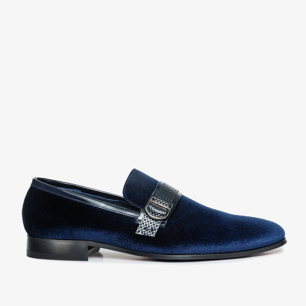 The Casaletti Navy Blue Bit Loafer Shoe - Vinci Leather