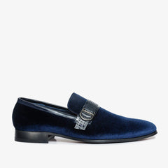 The Casaletti Navy Blue Bit Loafer Shoe - Vinci Leather
