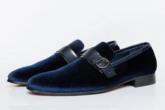 The Casaletti Navy Blue Bit Loafer Shoe - Vinci Leather