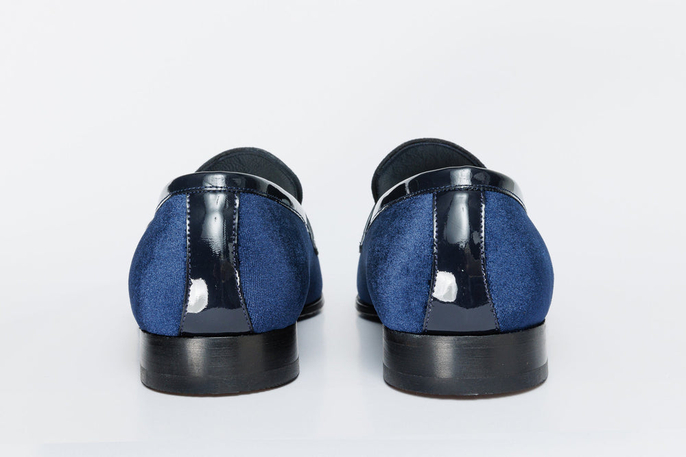 The Casaletti Navy Blue Bit Loafer Shoe - Vinci Leather