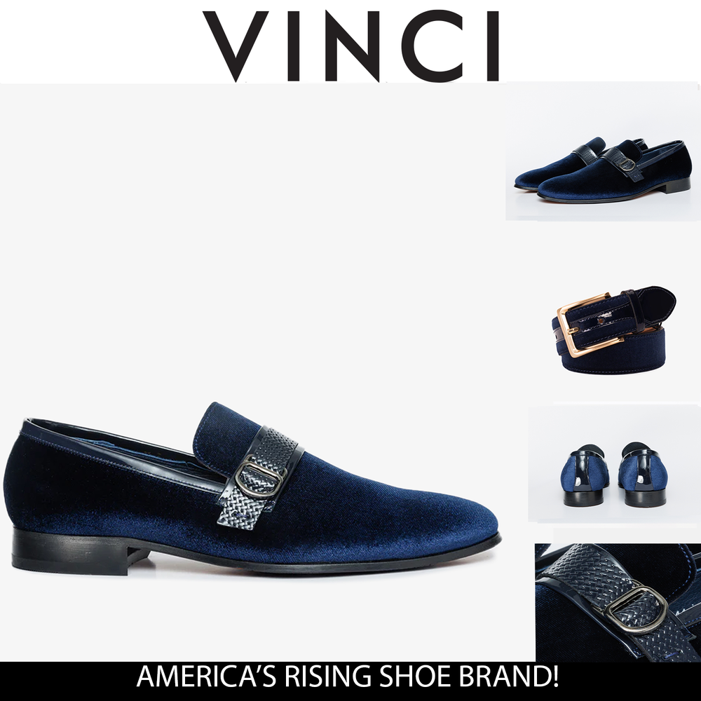 The Casaletti Navy Blue Bit Loafer Shoe - Vinci Leather
