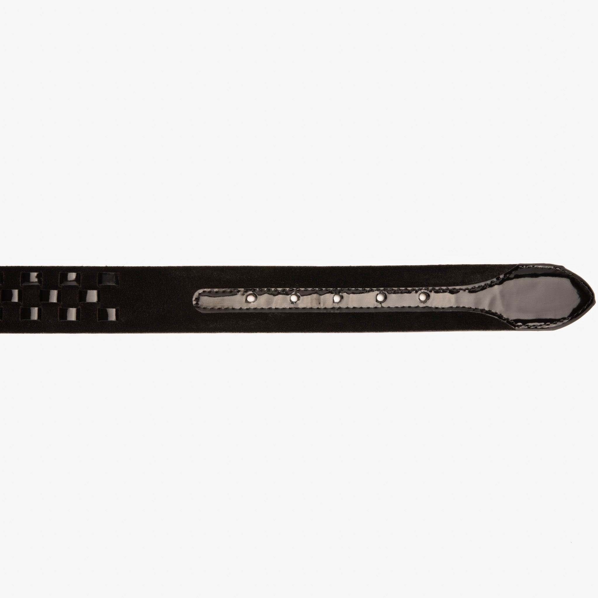 The Eugene Black Gold Woven Leather Belt - Vinci Leather
